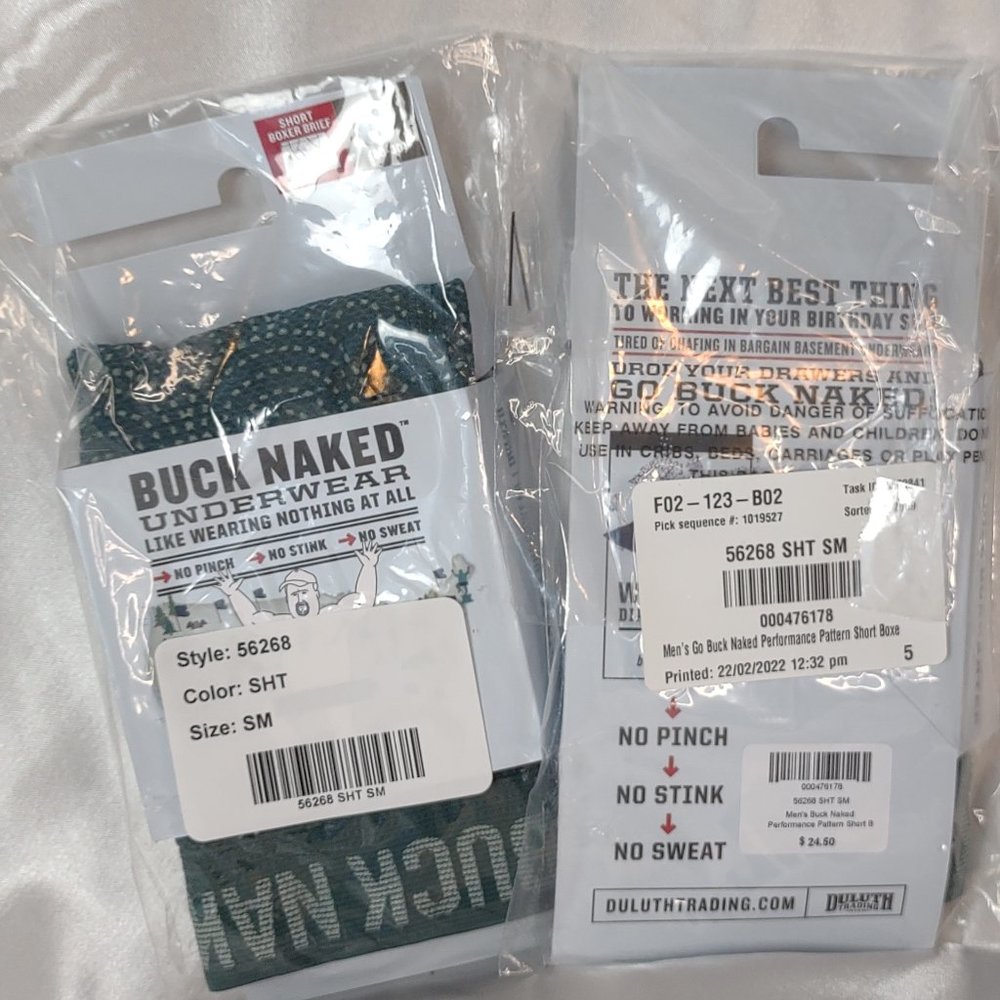 Men's Duluth Patterned Short Boxer Briefs Sm